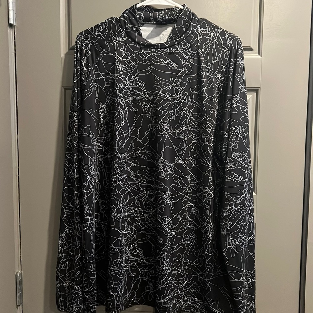 PXG mens long sleeve fairway mock